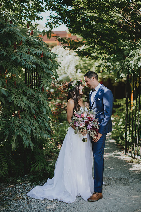 bride and groom in love