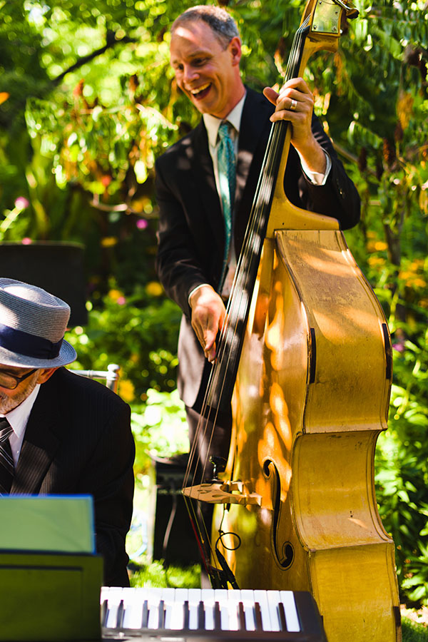 wedding band playing at ceremony